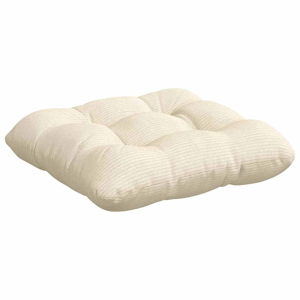 Sėdynių pagalvėlės 4 pcs Kreminė 40 x 40 cm Kordūrinis audinys