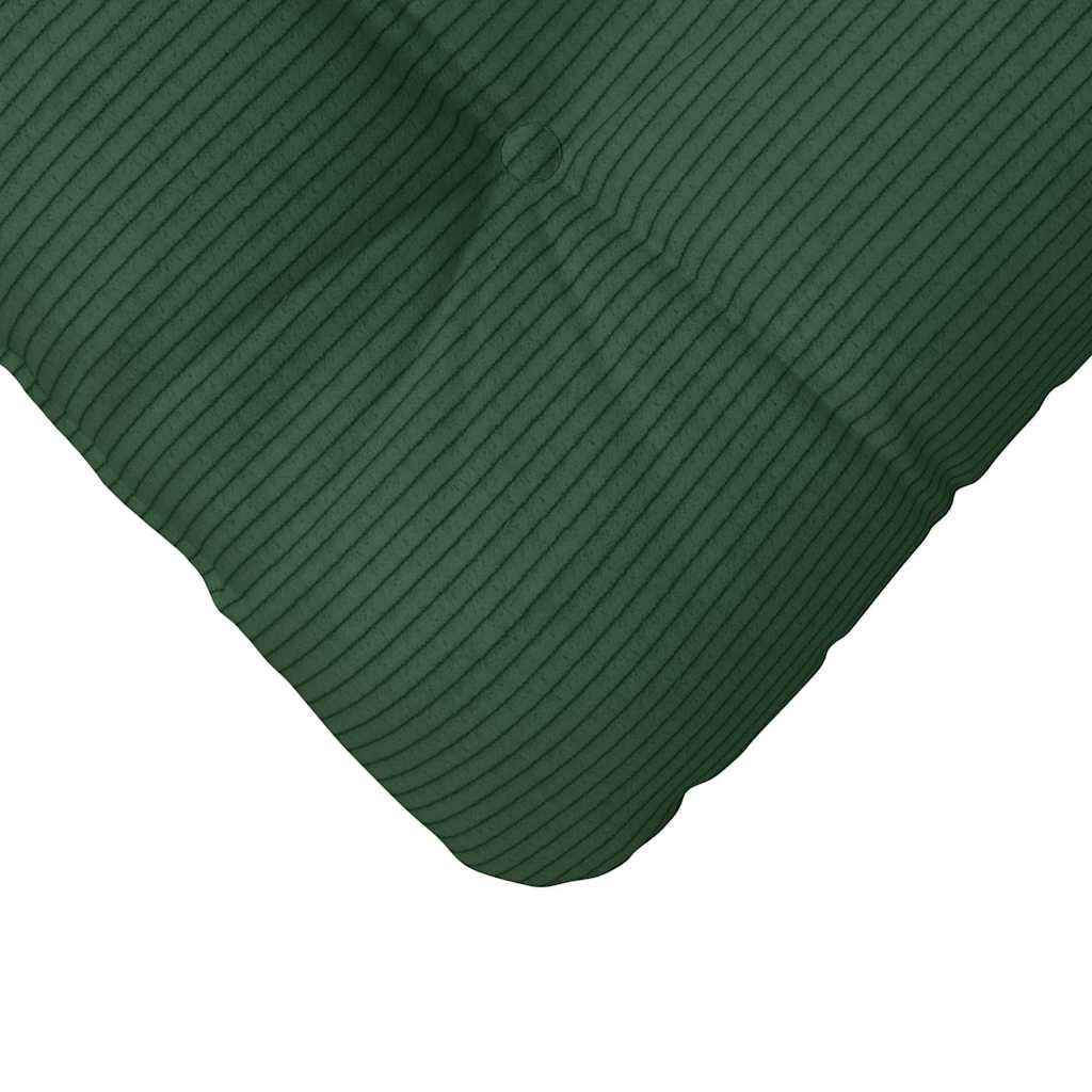 Seat Pads 4 pcs Dark green 40 x 40 cm