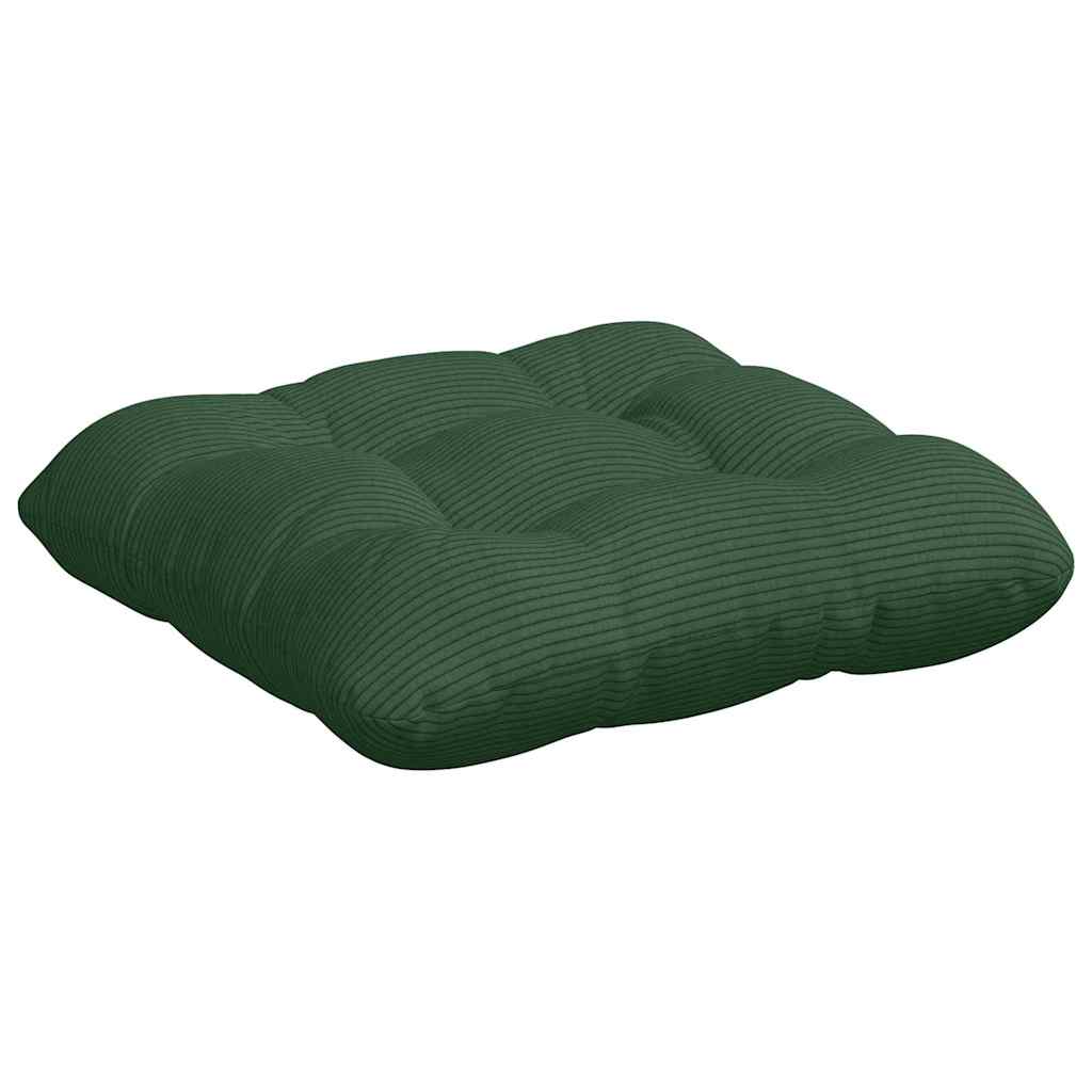 Seat Pads 4 pcs Dark green 40 x 40 cm