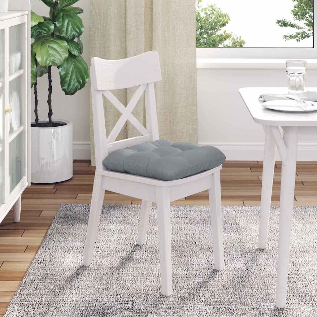 Seat cushions 4 pcs Light grey 45 x 45 x 12 cm fabric