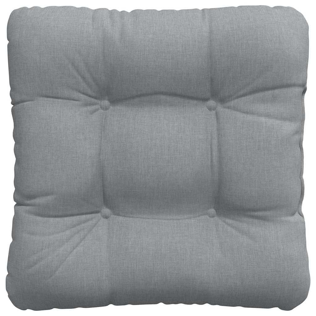 Seat cushions 4 pcs Light grey 45 x 45 x 12 cm fabric