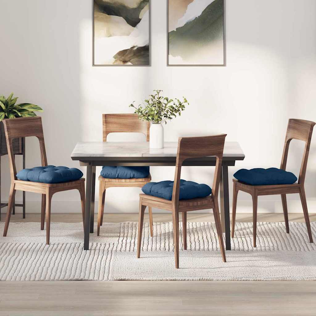 Sėdynių pagalvėlės 4 pcs Mėlyna 45 x 45 x 12 cm audinys