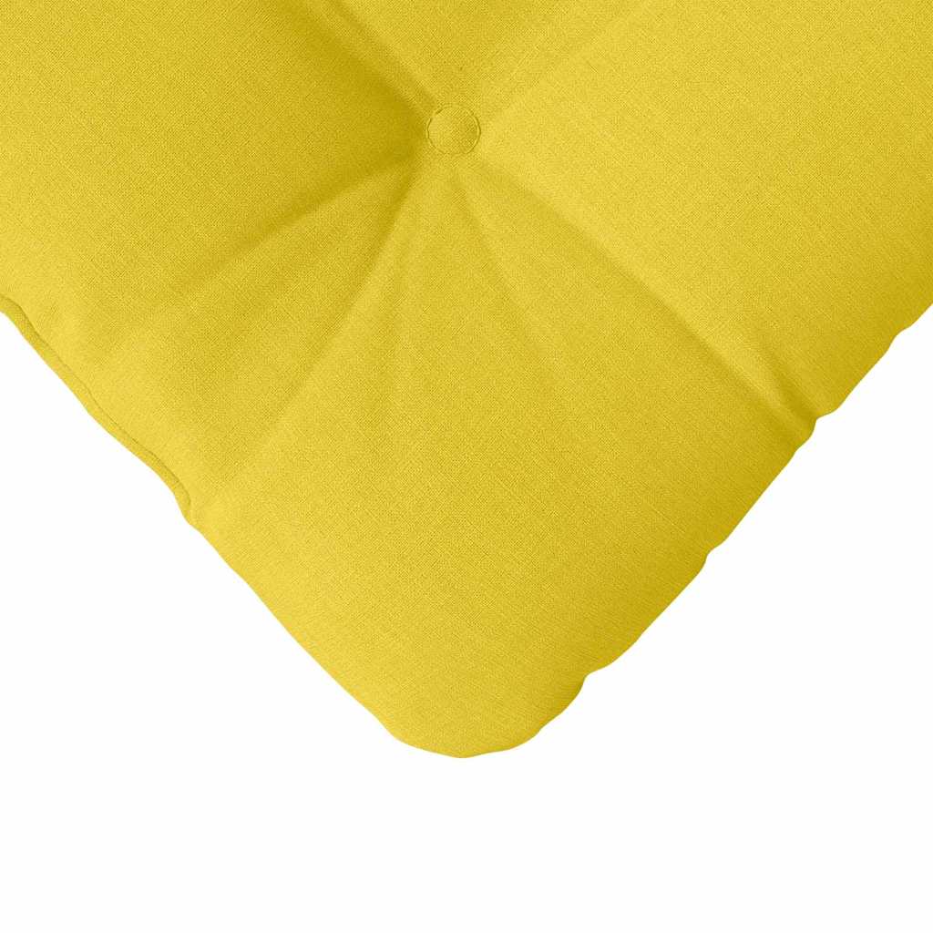 Seat cushions 4 pcs Light yellow 45 x 45 x 12 cm fabric