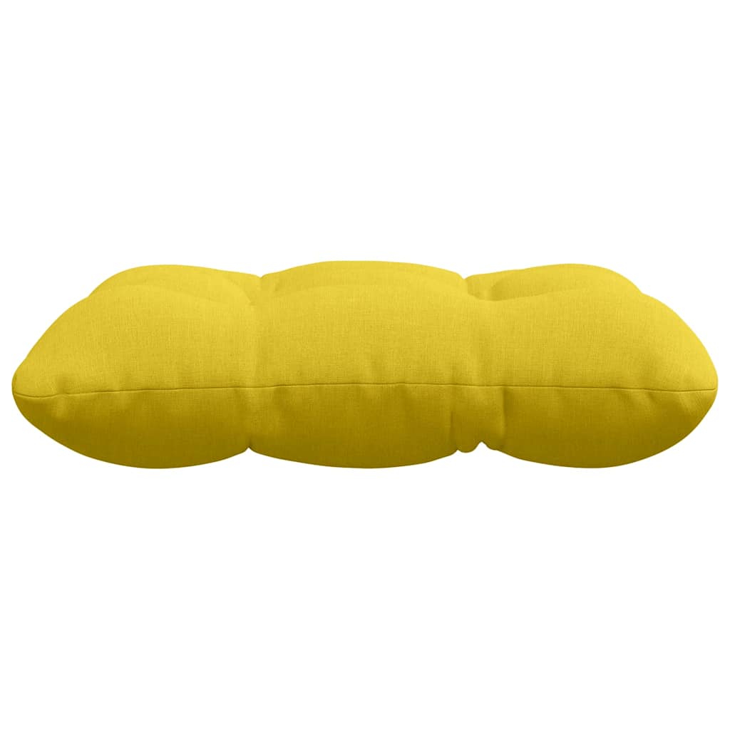 Seat cushions 4 pcs Light yellow 45 x 45 x 12 cm fabric