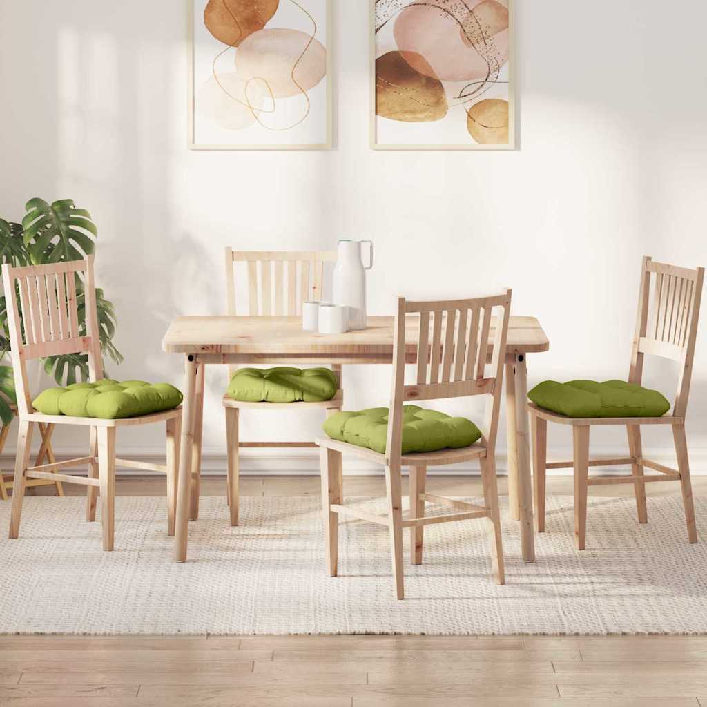 Sėdynių pagalvėlės 4 pcs Šviesiai žalia 45 x 45 x 12 cm audinys