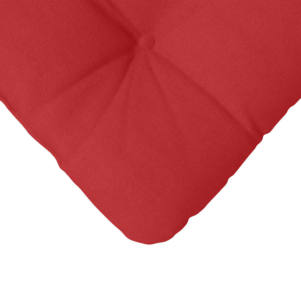 Seat cushions 4 pcs Red 45 x 45 x 12 cm fabric