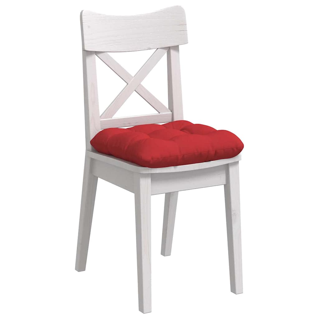Seat cushions 4 pcs Red 45 x 45 x 12 cm fabric