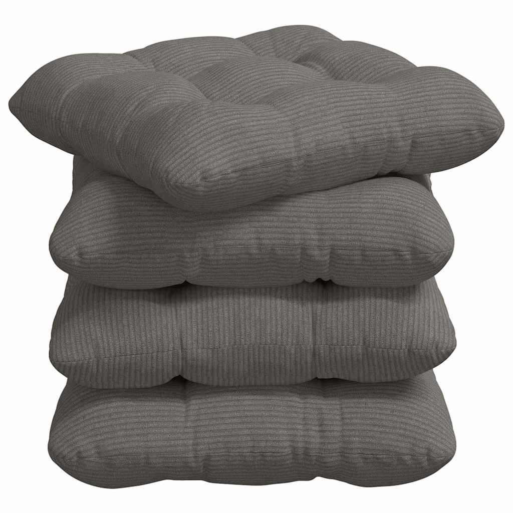 Seat cushions 4 pcs Light grey 45 x 45 cm