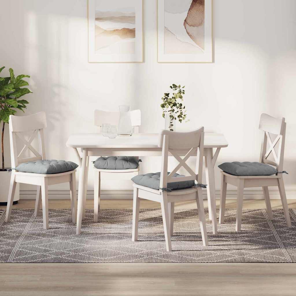 Sėdynių pagalvėlės 2 pcs Šviesiai pilka 40 x 40 x 6 cm audinys