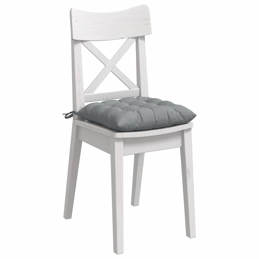 Sėdynių pagalvėlės 2 pcs Šviesiai pilka 40 x 40 x 6 cm audinys