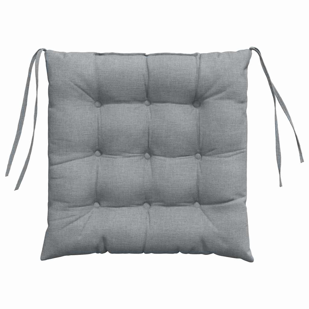 Sėdynių pagalvėlės 2 pcs Šviesiai pilka 40 x 40 x 6 cm audinys