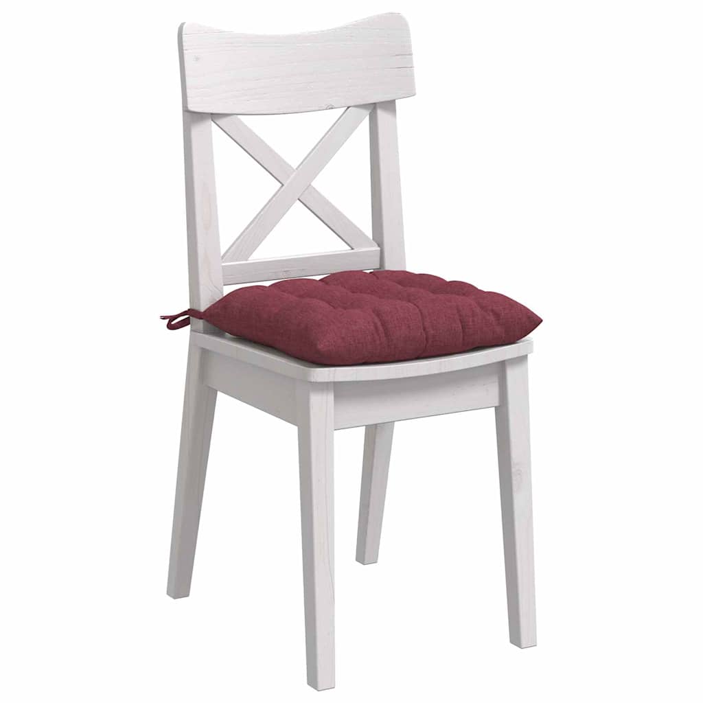 Sėdynių pagalvėlės 2 pcs Vyno raudona 40 x 40 x 6 cm audinys