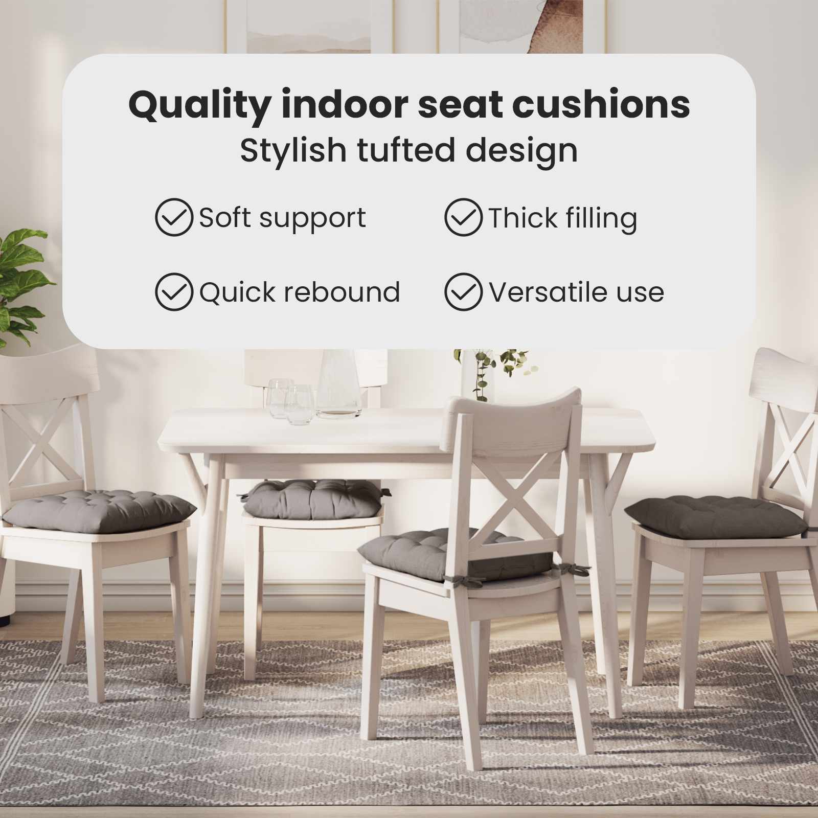 Sėdynių pagalvėlės 2 pcs Taupe 40 x 40 x 6 cm audinys