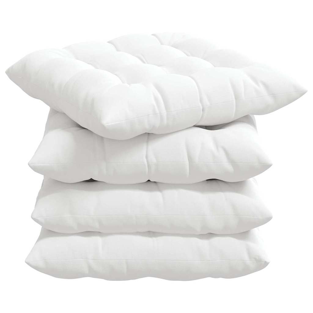 Sėdynių pagalvėlės 2 pcs Balta 40 x 40 x 6 cm audinys