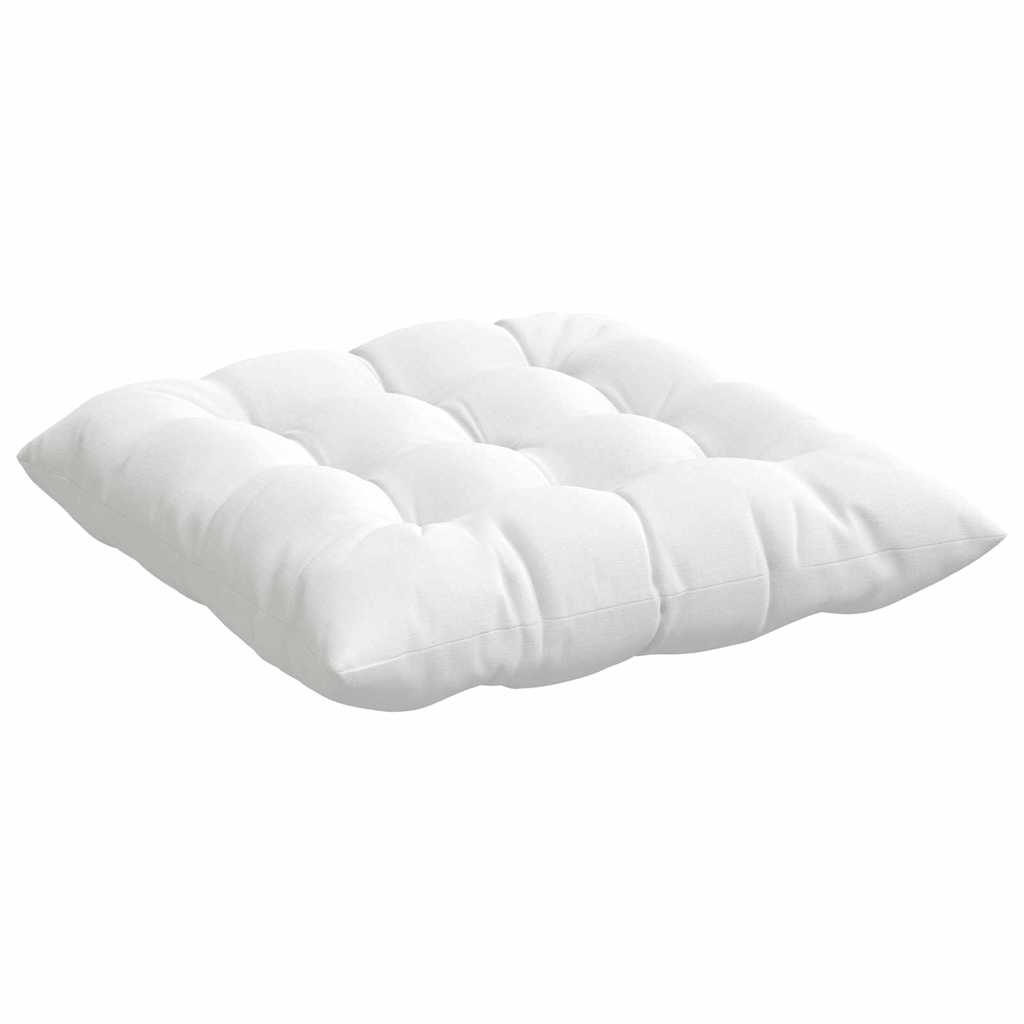 Sėdynių pagalvėlės 2 pcs Balta 40 x 40 x 6 cm audinys