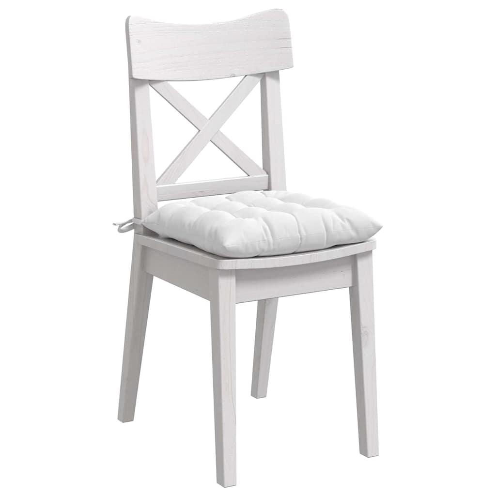 Sėdynių pagalvėlės 2 pcs Balta 40 x 40 x 6 cm audinys