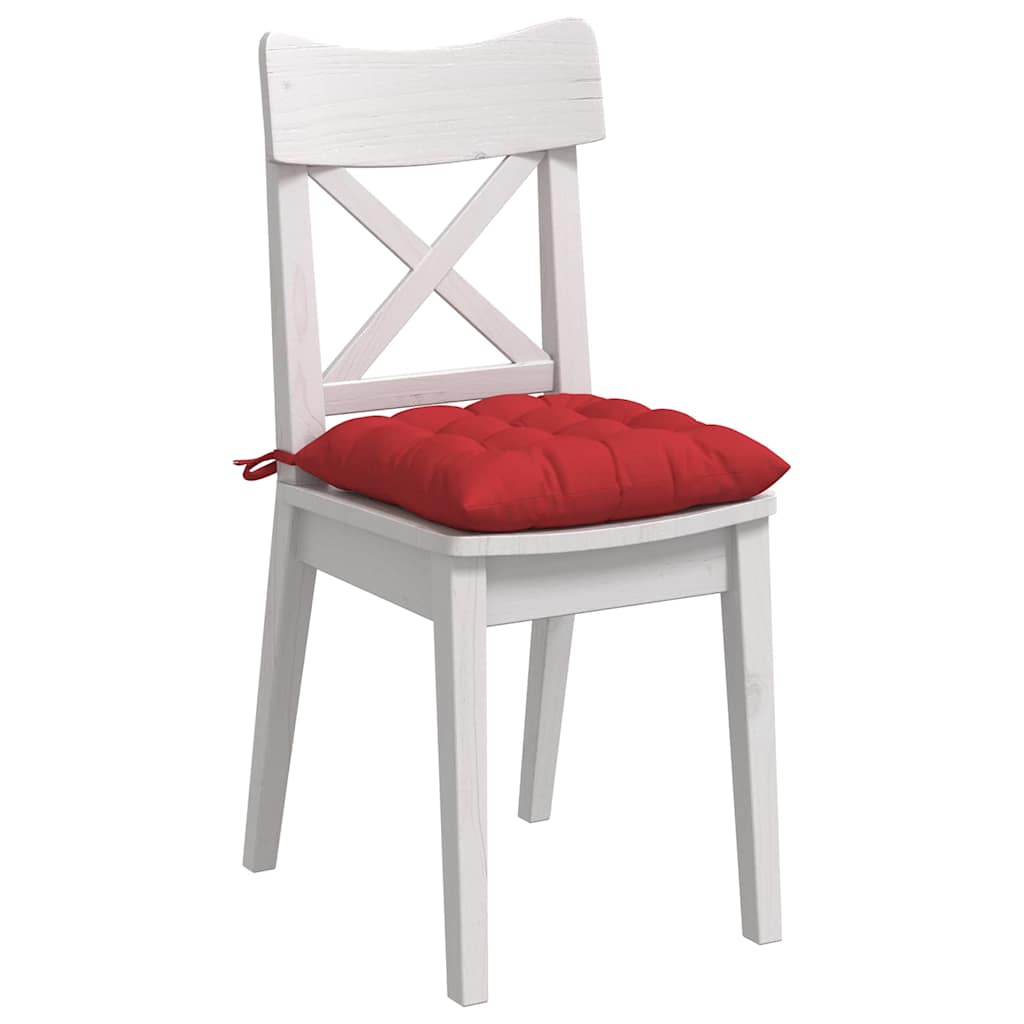 Sėdynių pagalvėlės 2 pcs Raudona 40 x 40 x 6 cm audinys