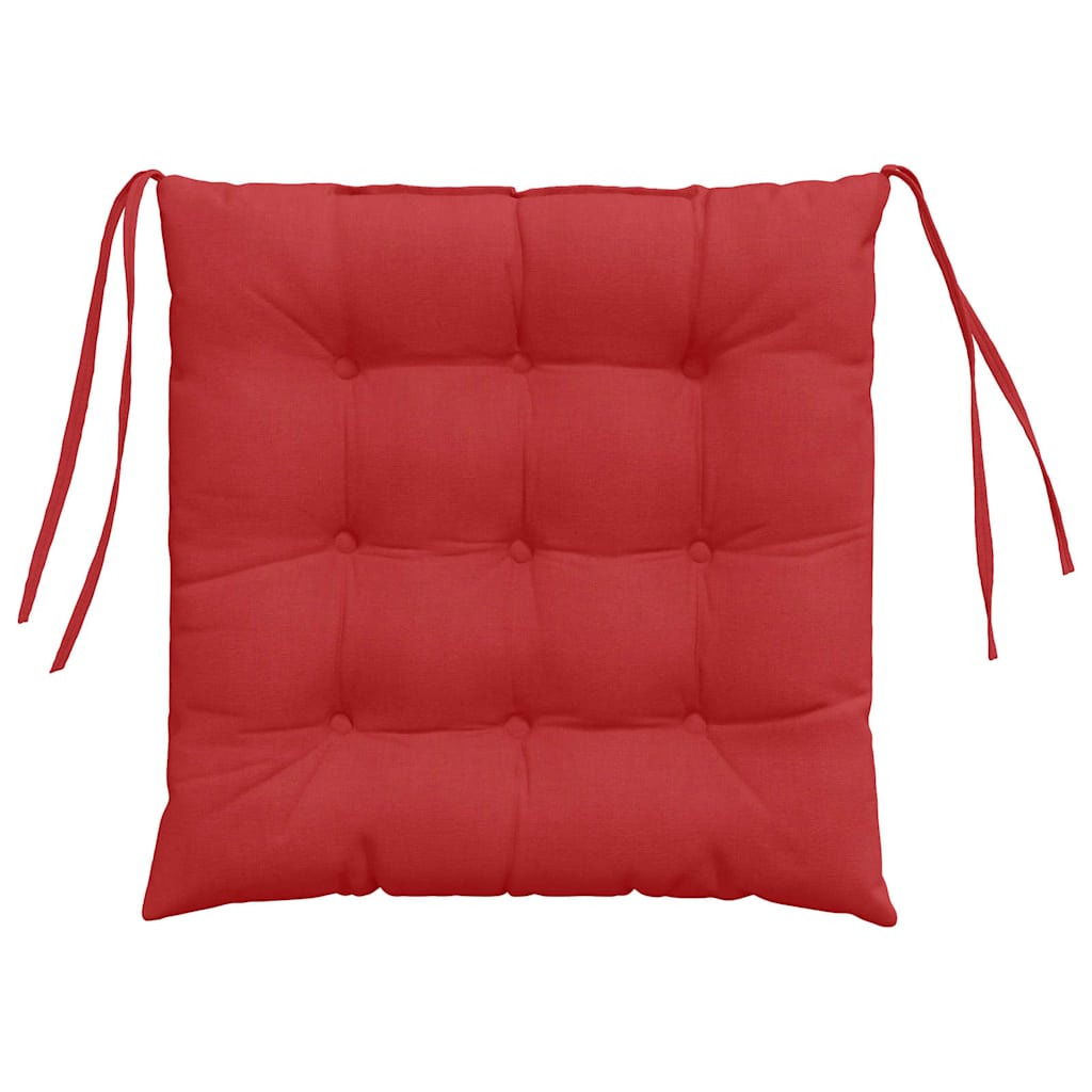 Sėdynių pagalvėlės 2 pcs Raudona 40 x 40 x 6 cm audinys