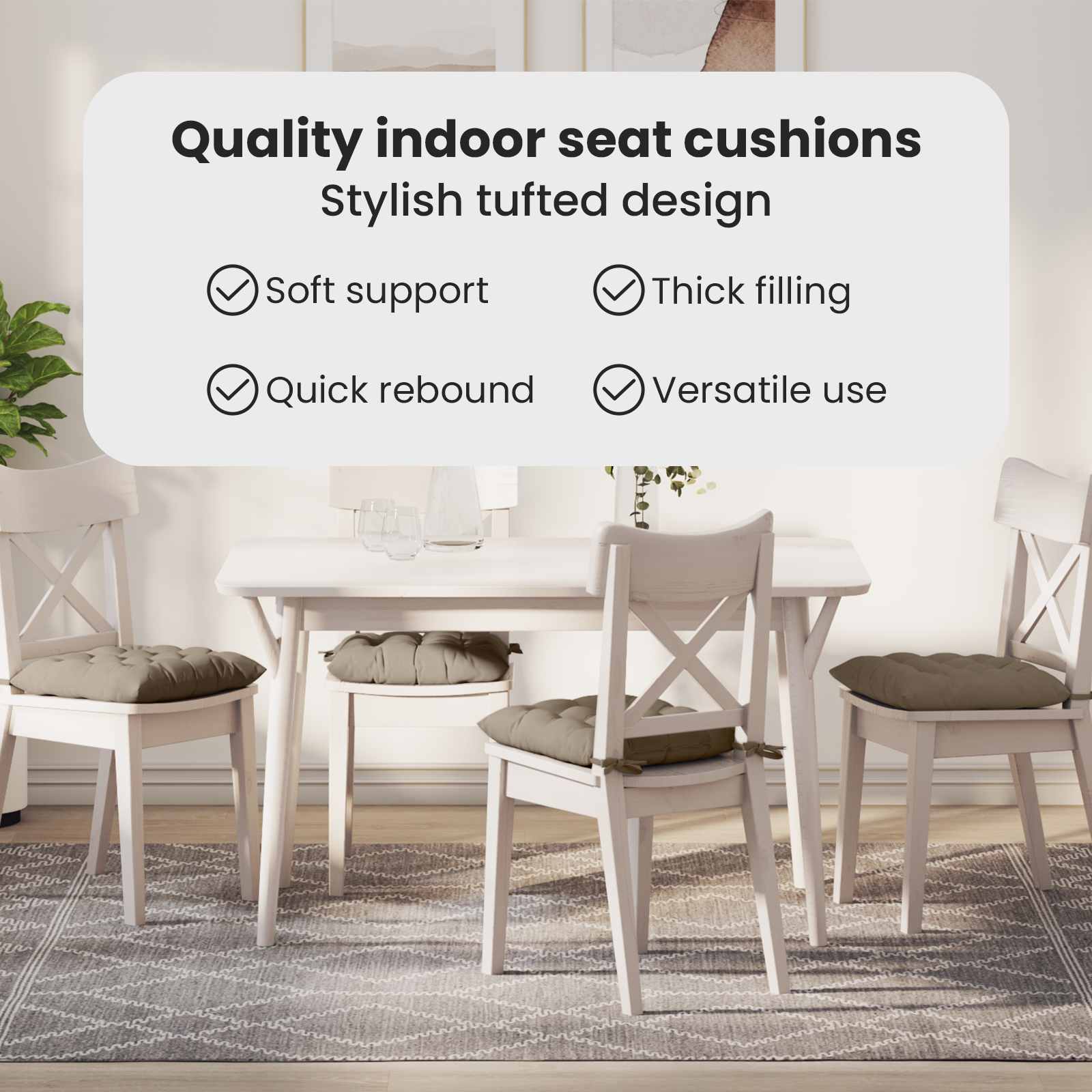 Sėdynių pagalvėlės 4 pcs Taupe 40 x 40 cm Mikropluošto audinys