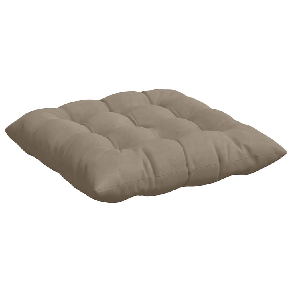 Seat cushions 4 pcs Taupe 40 x 40 cm Microfiber fabric