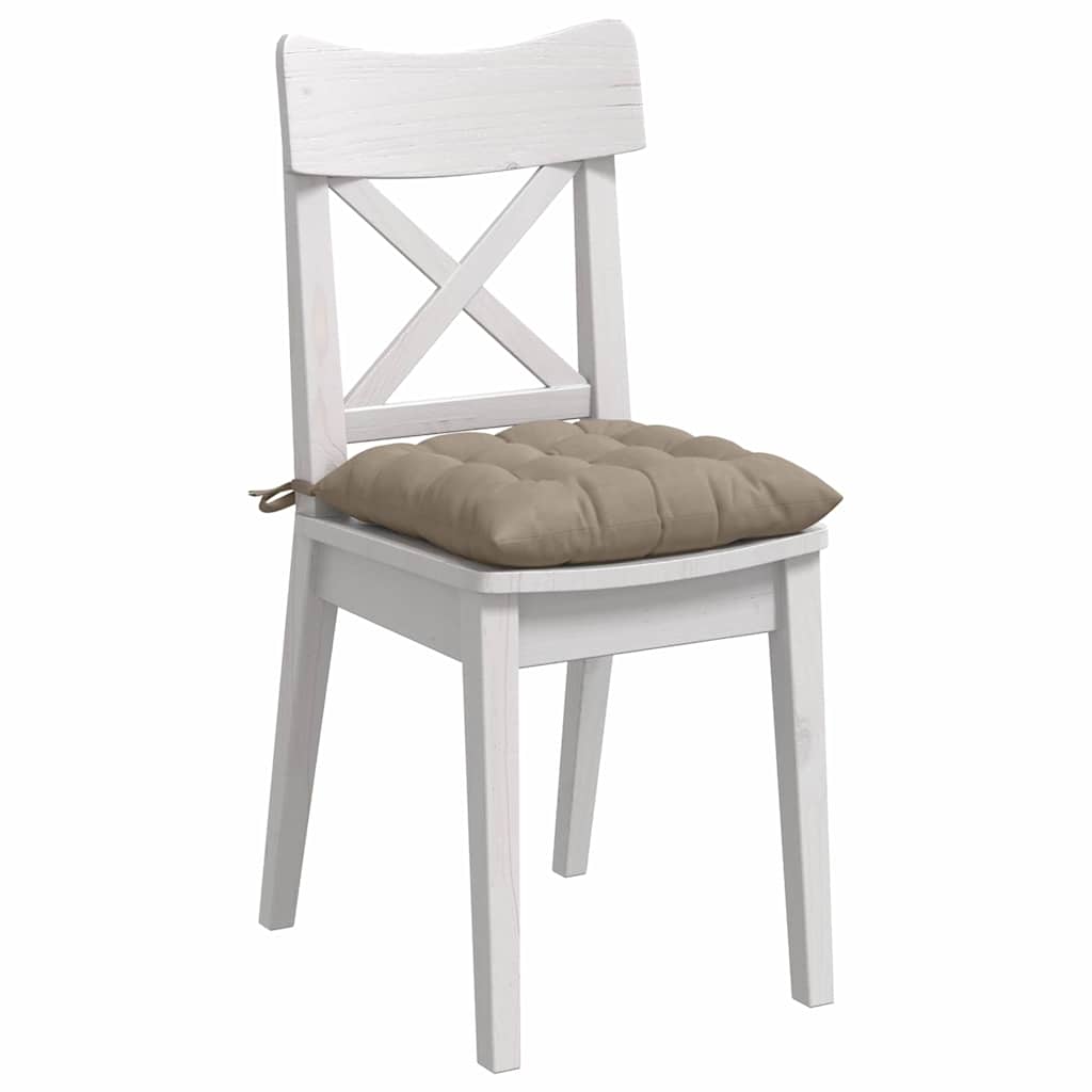 Seat cushions 4 pcs Taupe 40 x 40 cm Microfiber fabric
