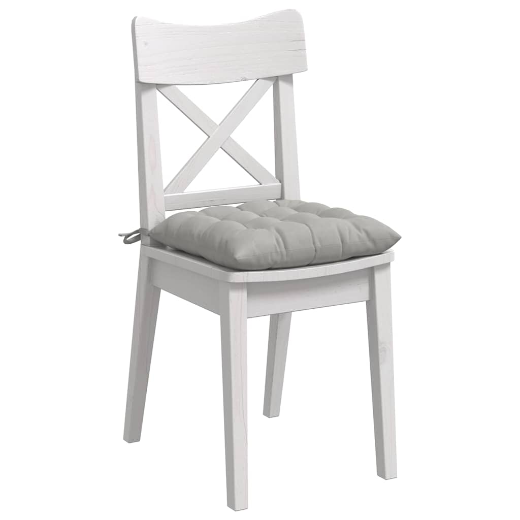Seat pads 4 pcs Light grey 40 x 40 x 6 cm
