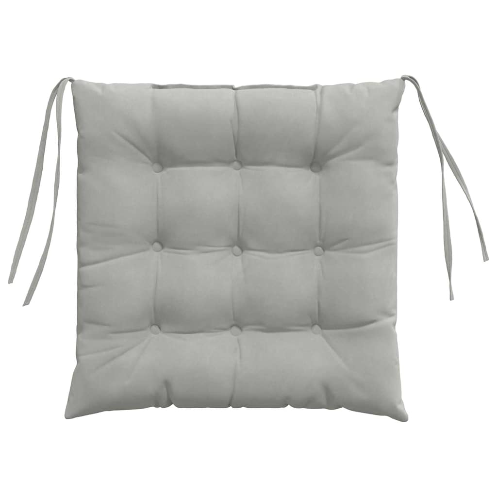 Seat pads 4 pcs Light grey 40 x 40 x 6 cm