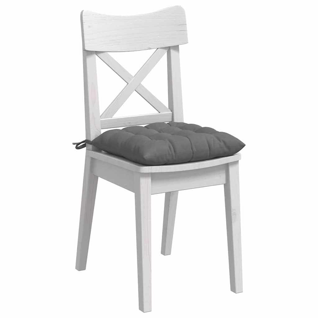 Seat pads 4 pcs Dark grey 40 x 40 x 6 cm