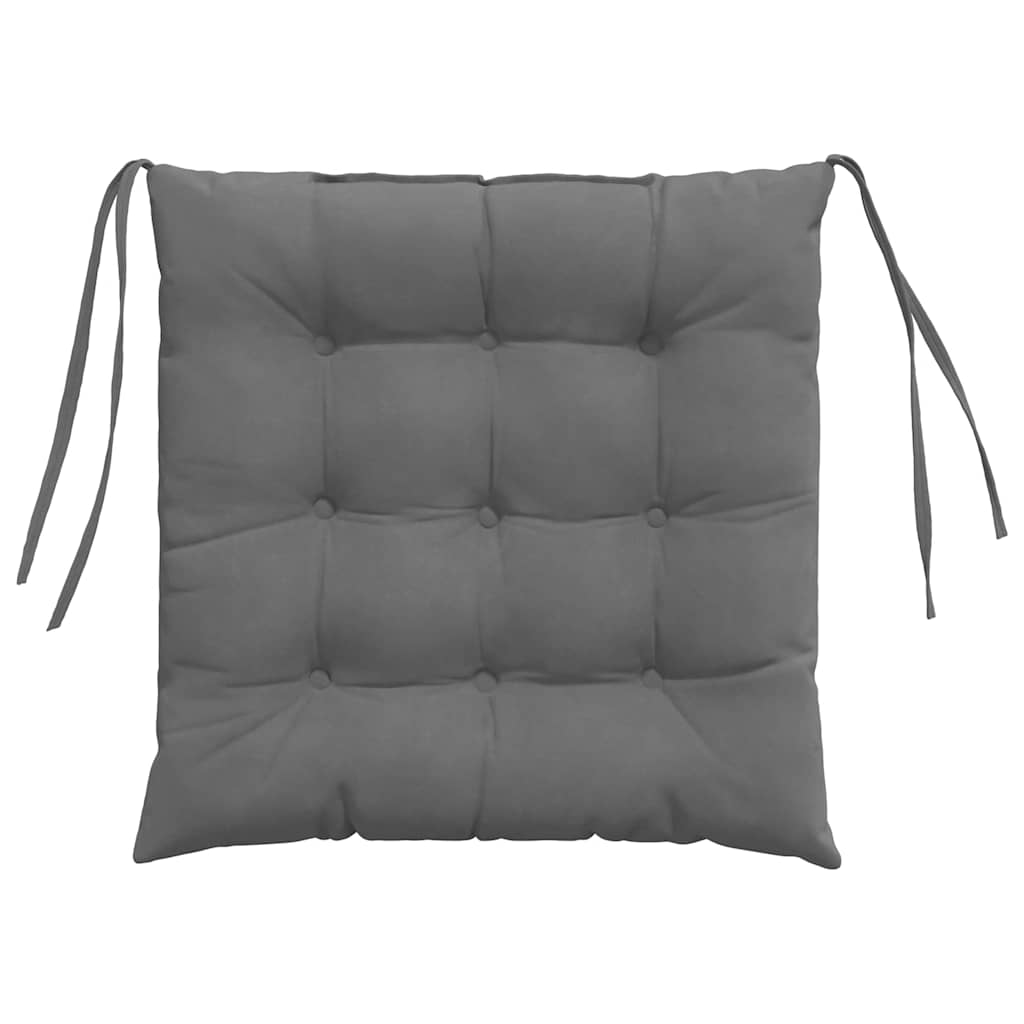 Seat pads 4 pcs Dark grey 40 x 40 x 6 cm