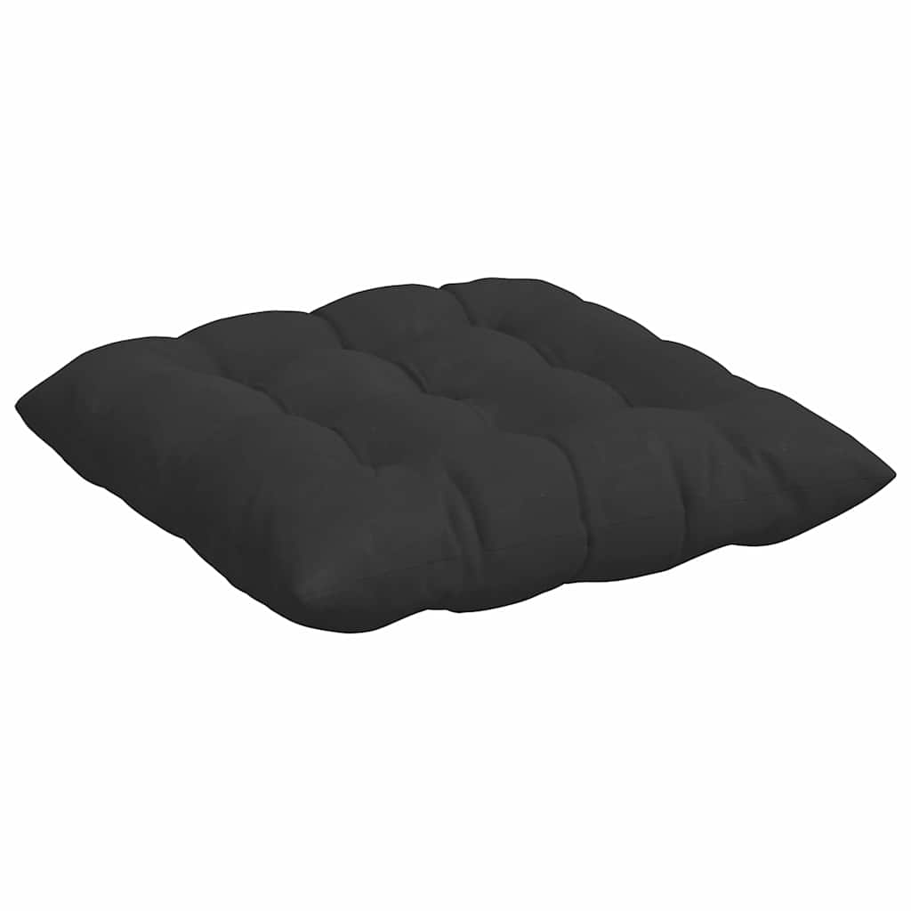 Seat Cushions 4 pcs Black 40 x 40 x 6 cm Microfiber