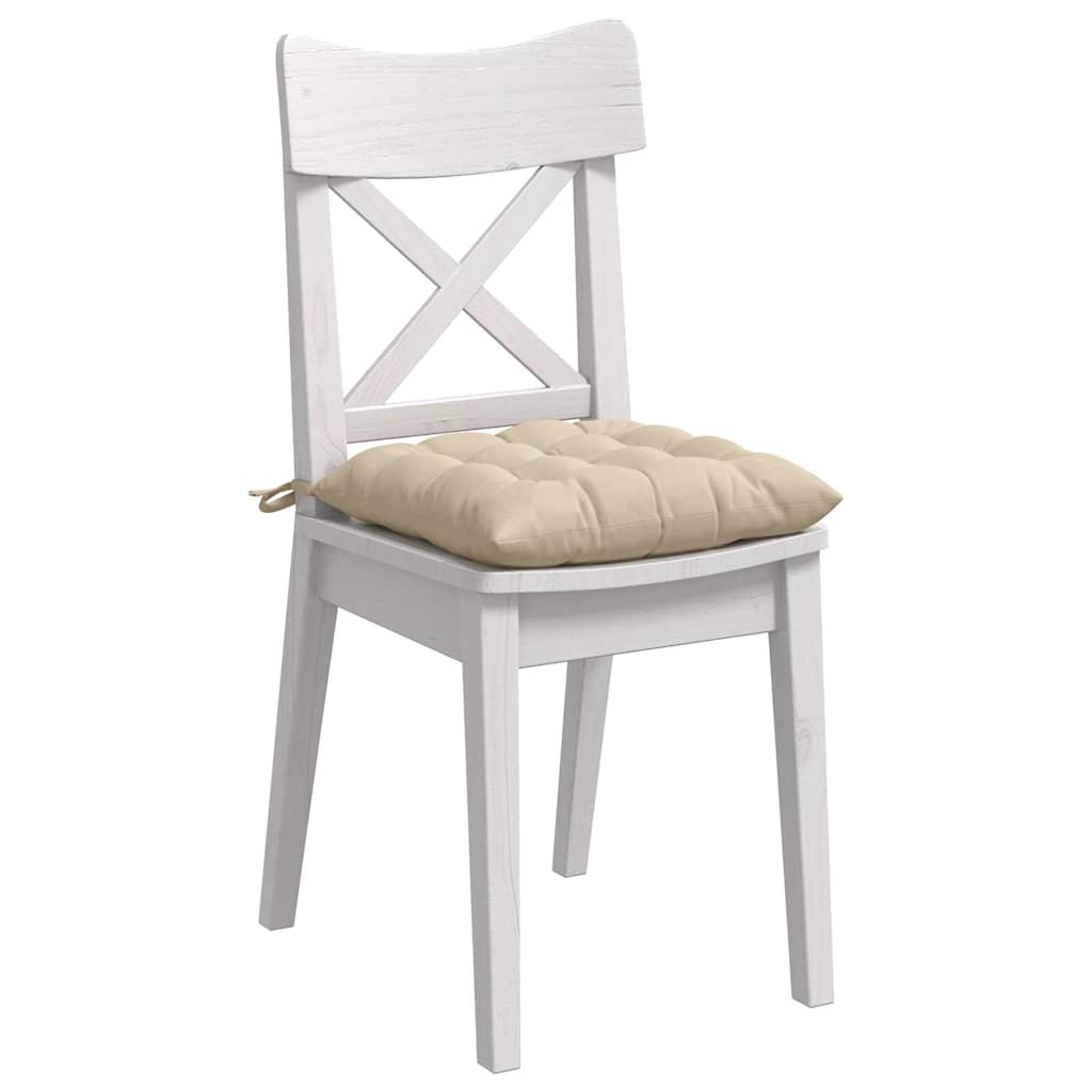 Sėdynių pagalvėlės 4 pcs Kreminė 40 x 40 x 6 cm Mikropluoštas