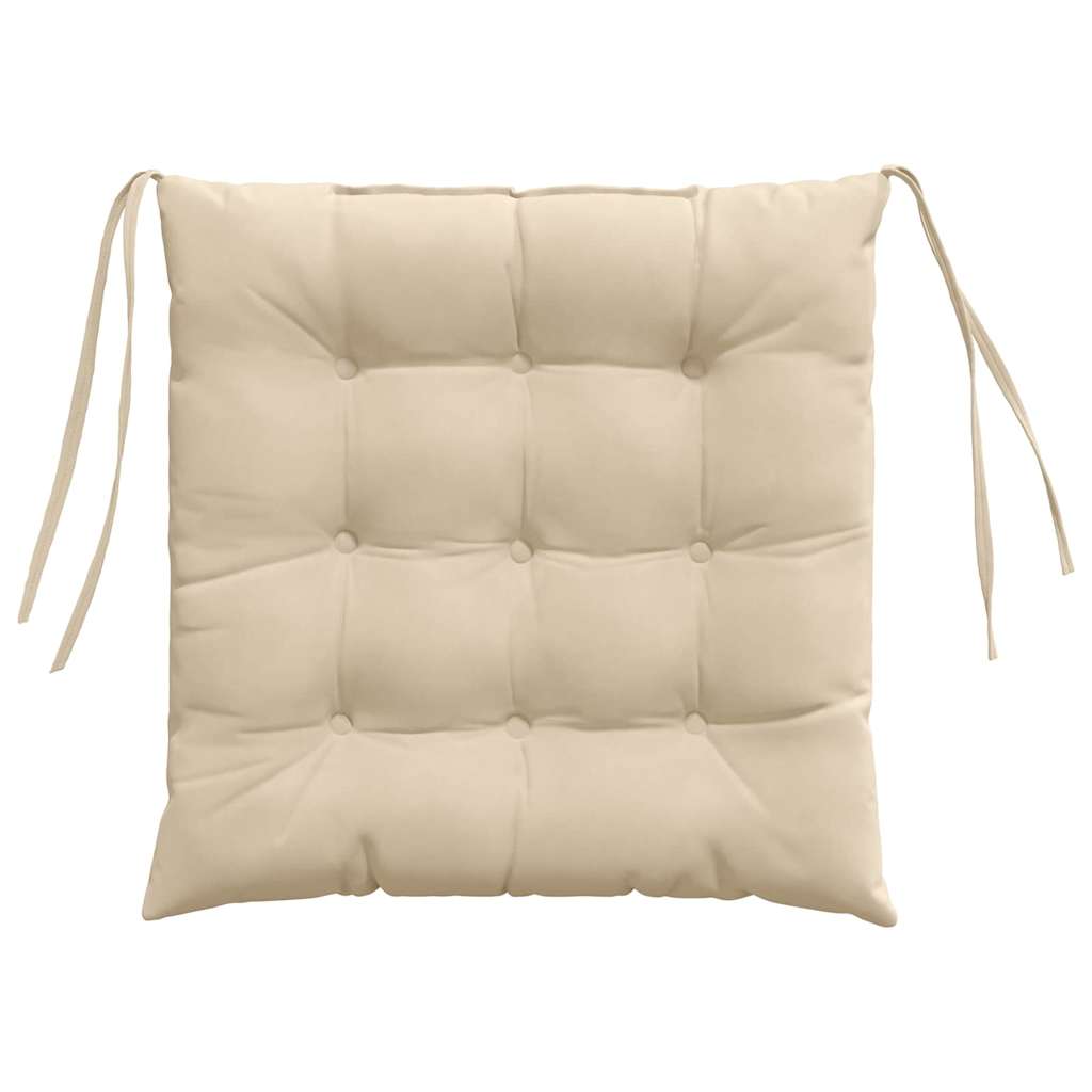 Sėdynių pagalvėlės 4 pcs Kreminė 40 x 40 x 6 cm Mikropluoštas