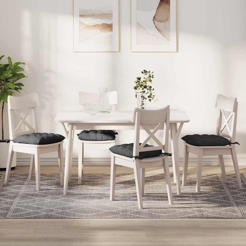Sėdynių pagalvėlės 4 pcs Tamsiai pilka 40 x 40 x 6 cm