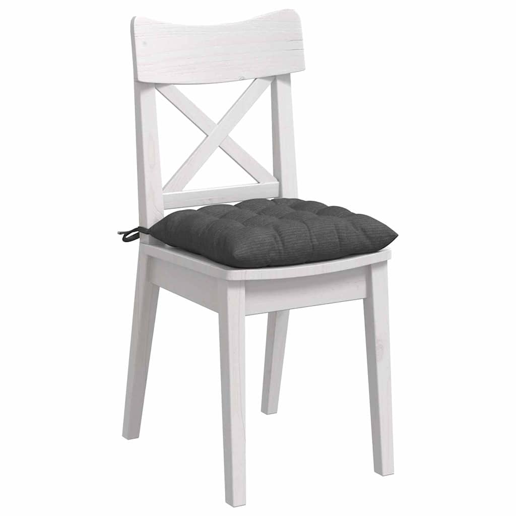 Sėdynių pagalvėlės 4 pcs Tamsiai pilka 40 x 40 x 6 cm