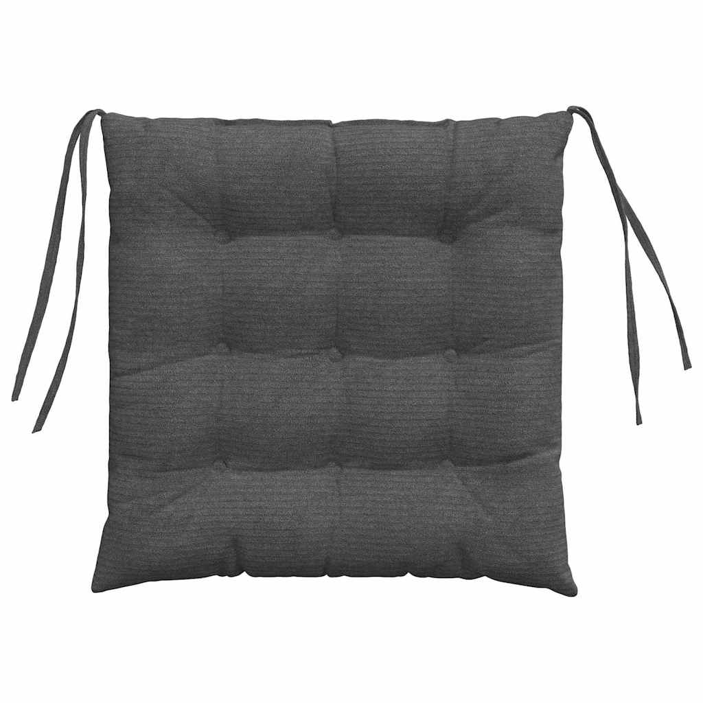 Sėdynių pagalvėlės 4 pcs Tamsiai pilka 40 x 40 x 6 cm