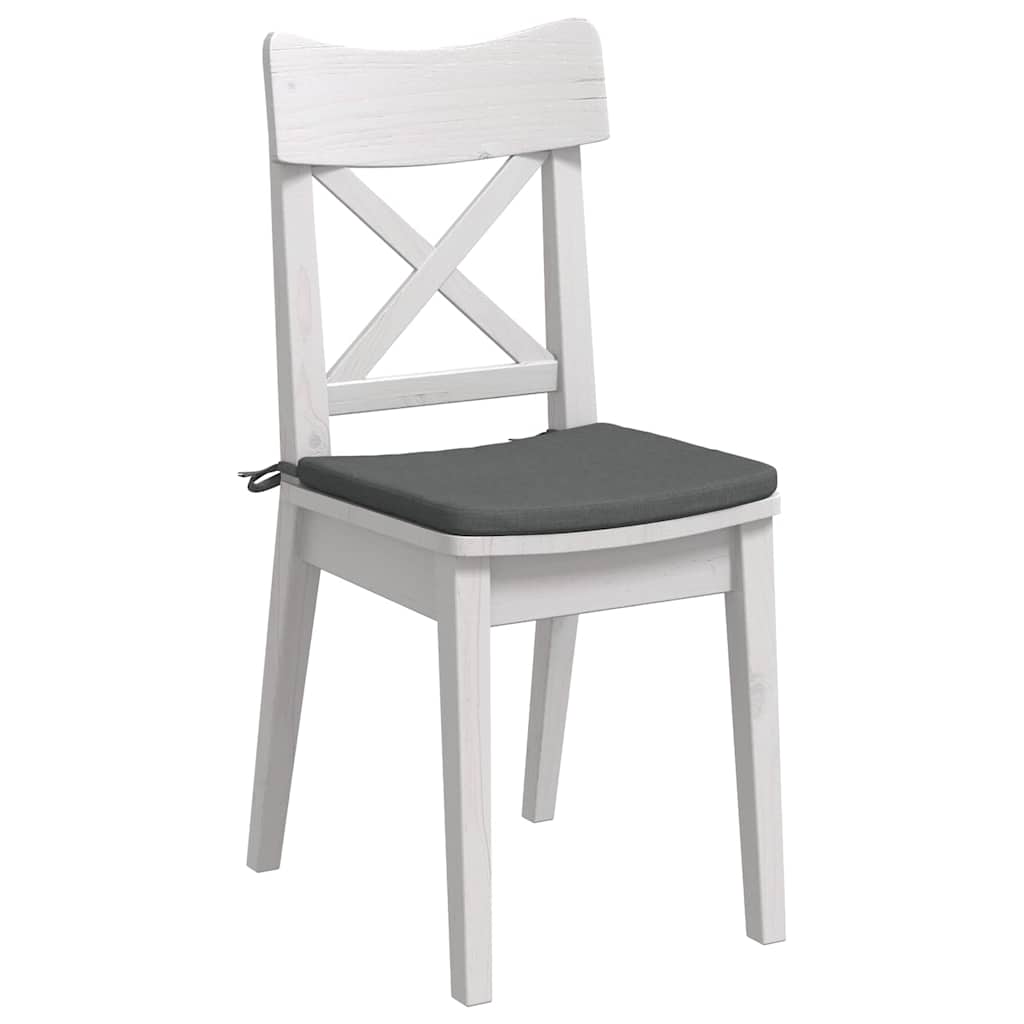 Sėdynių pagalvėlės 4 pcs Tamsiai pilka 40 x 40 x 3 cm audinys