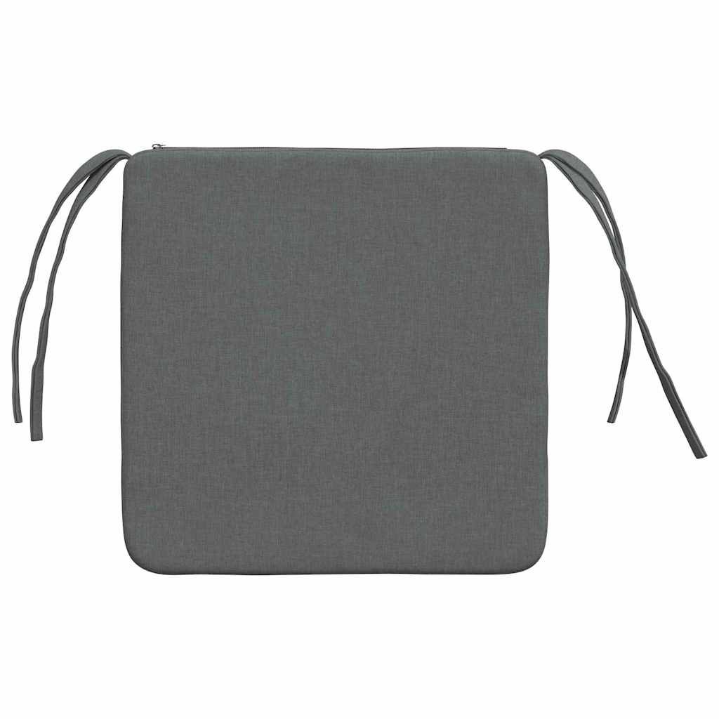 Sėdynių pagalvėlės 4 pcs Tamsiai pilka 40 x 40 x 3 cm audinys