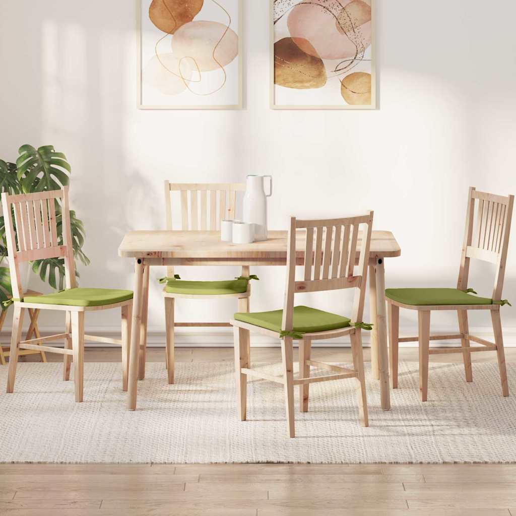 Sėdynių pagalvėlės 4 pcs Šviesiai žalia 40 x 40 x 3 cm audinys