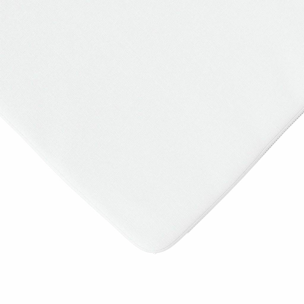 Seat cushions 4 pcs White 40 x 40 x 3 cm fabric