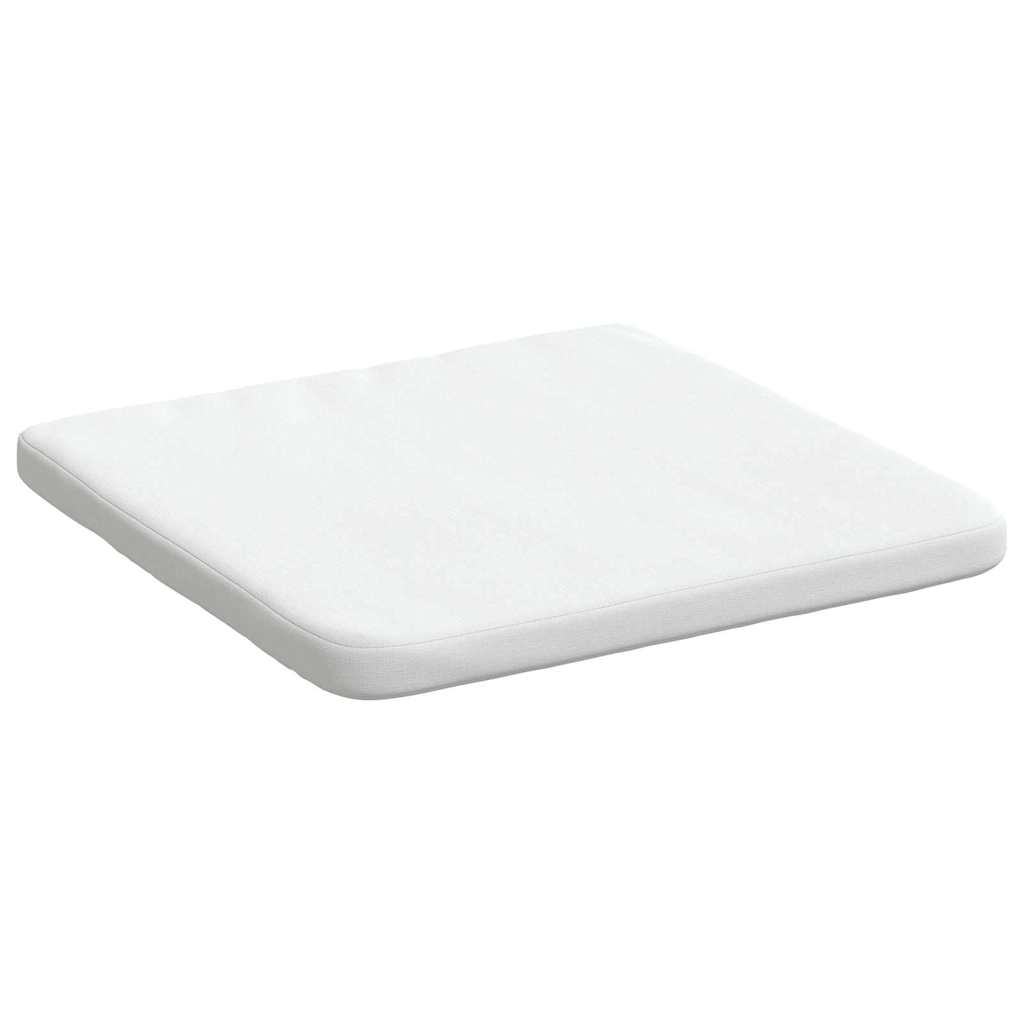 Seat cushions 4 pcs White 40 x 40 x 3 cm fabric