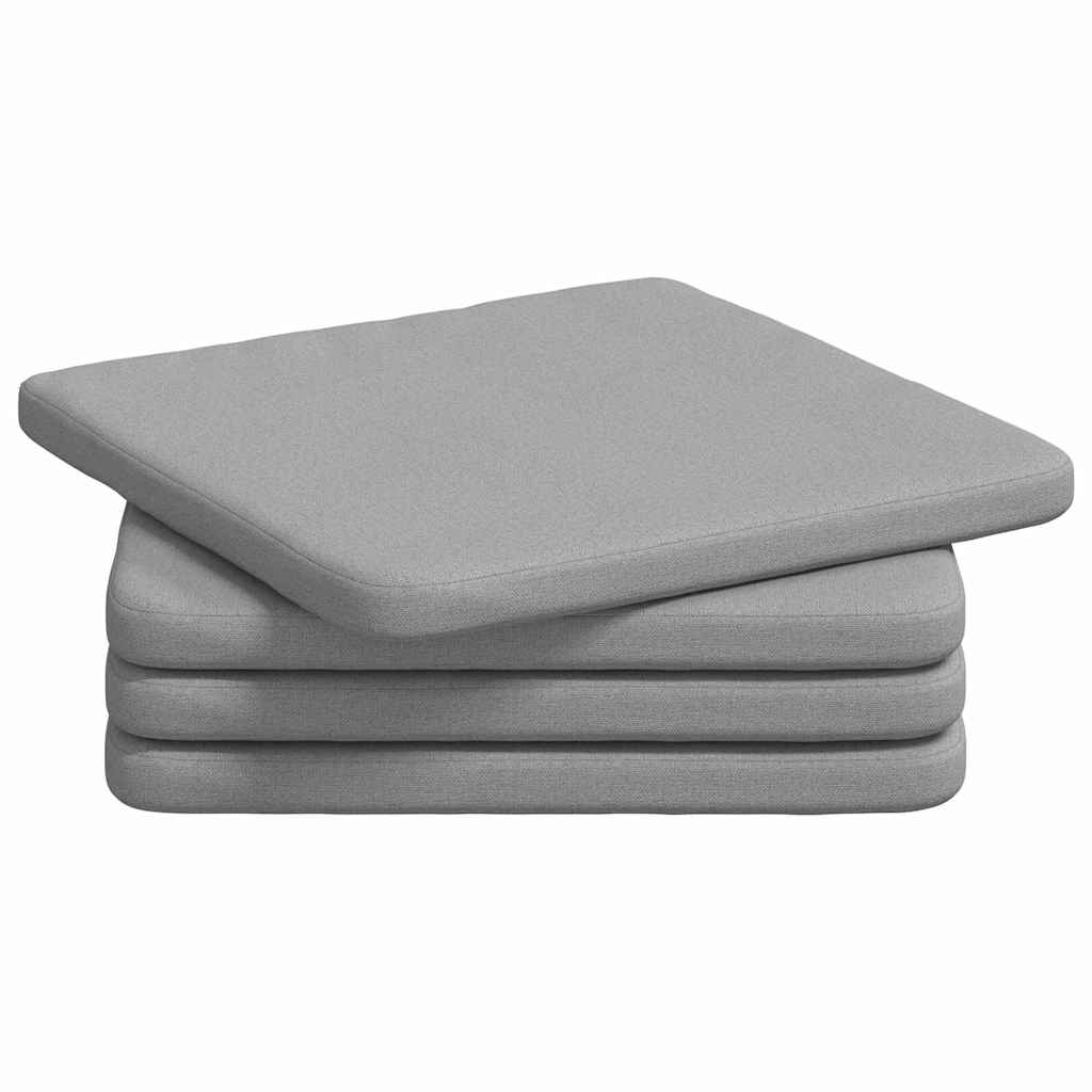 Sėdynių pagalvėlės 4 pcs Debesų pilka 40 x 40 x 3 cm audinys