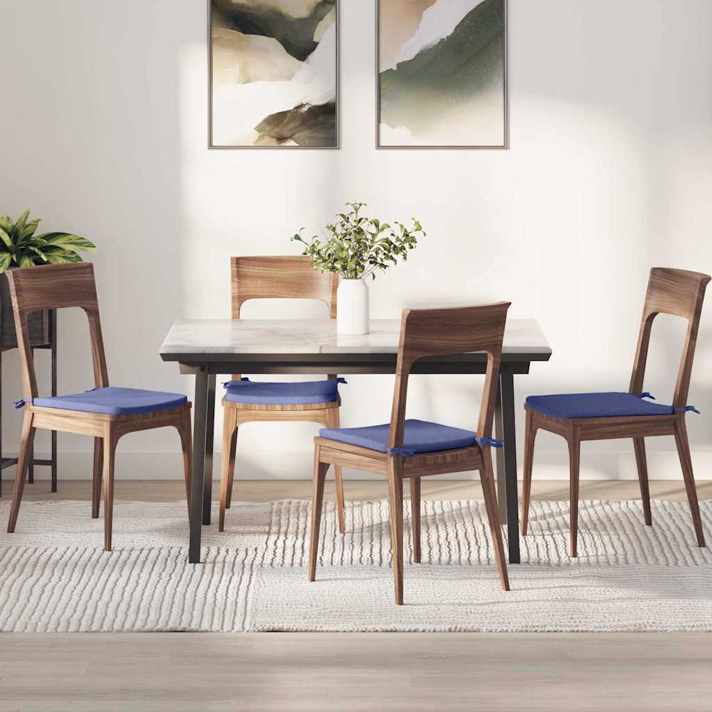 Seat cushions 4 pcs Denim blue 40 x 40 x 3 cm