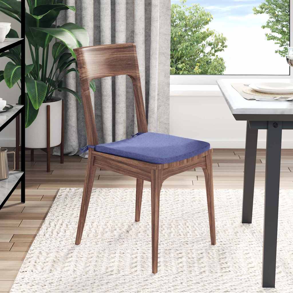 Seat cushions 4 pcs Denim blue 40 x 40 x 3 cm