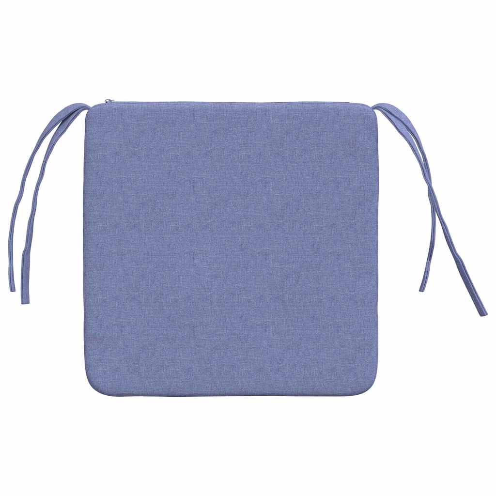 Seat cushions 4 pcs Denim blue 40 x 40 x 3 cm