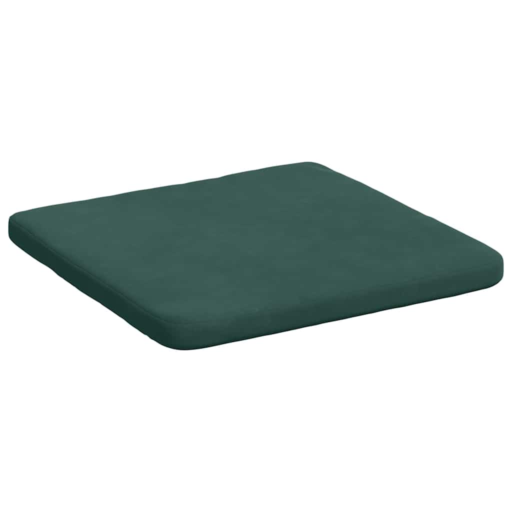 Sėdynių pagalvėlės 4 pcs Tamsiai žalia 40 x 40 x 3 cm Aksomas