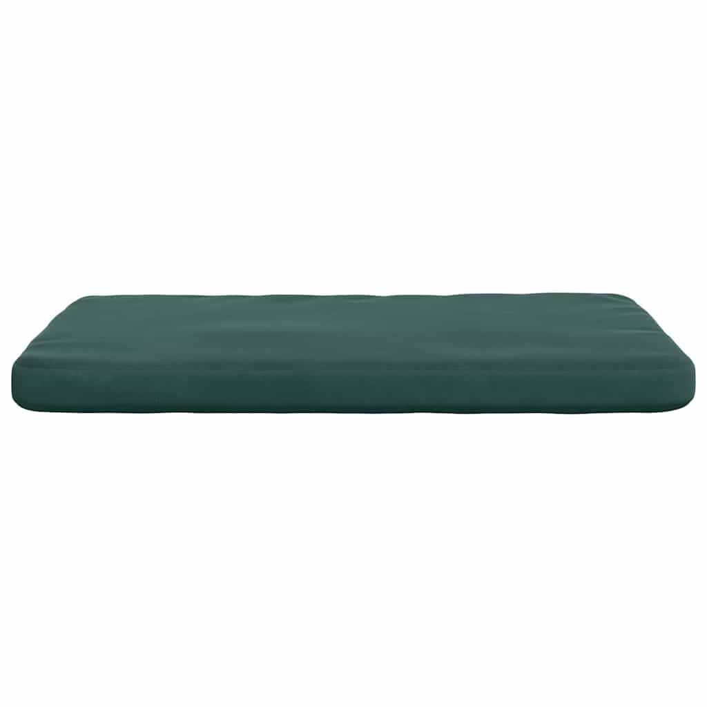 Sėdynių pagalvėlės 4 pcs Tamsiai žalia 40 x 40 x 3 cm Aksomas