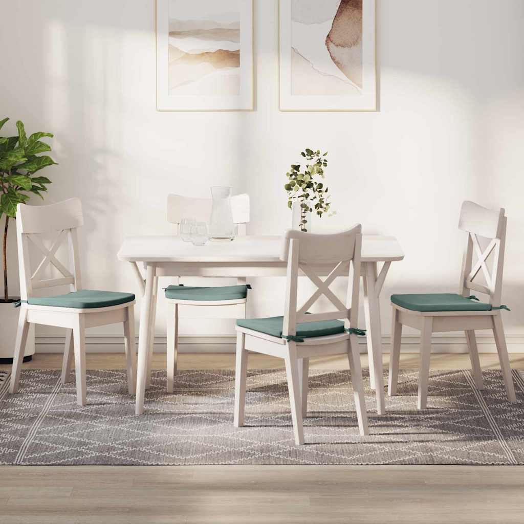 Sėdynių pagalvėlės 4 pcs Jūrinė žalia 40 x 40 x 3 cm Aksomas
