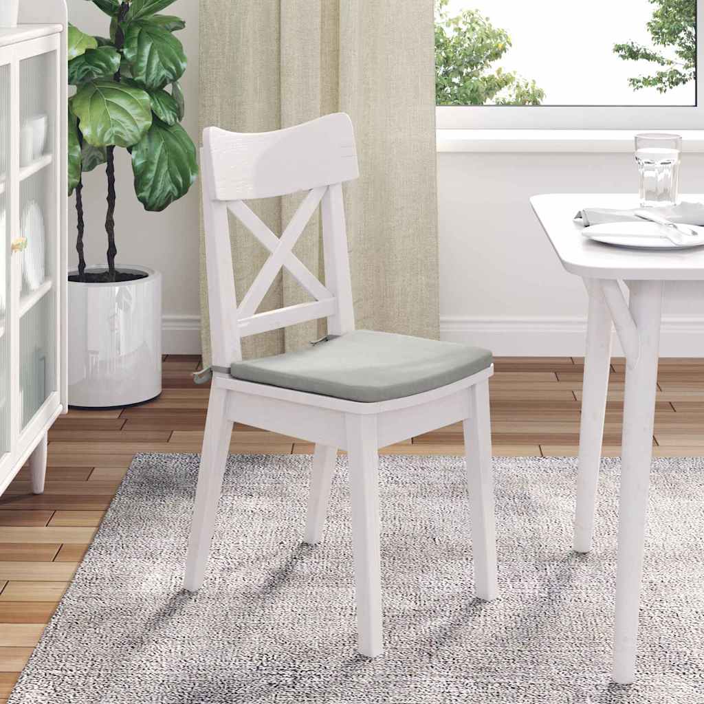 Sėdynių pagalvėlės 4 pcs Šviesiai pilka 40 x 40 x 3 cm
