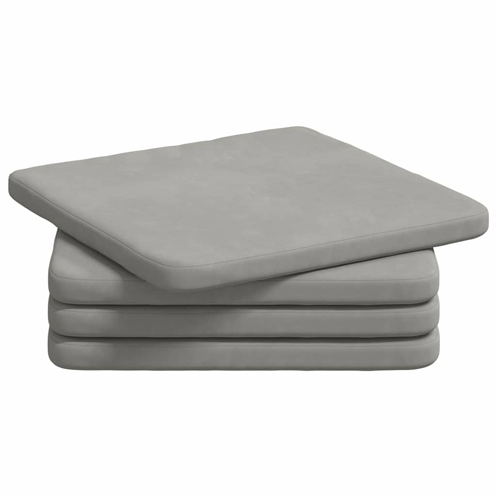 Sėdynių pagalvėlės 4 pcs Šviesiai pilka 40 x 40 x 3 cm