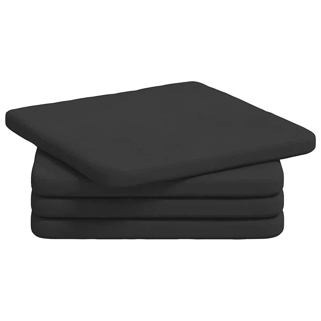 Sėdynių pagalvėlės 4 pcs Juoda 40 x 40 x 3 cm